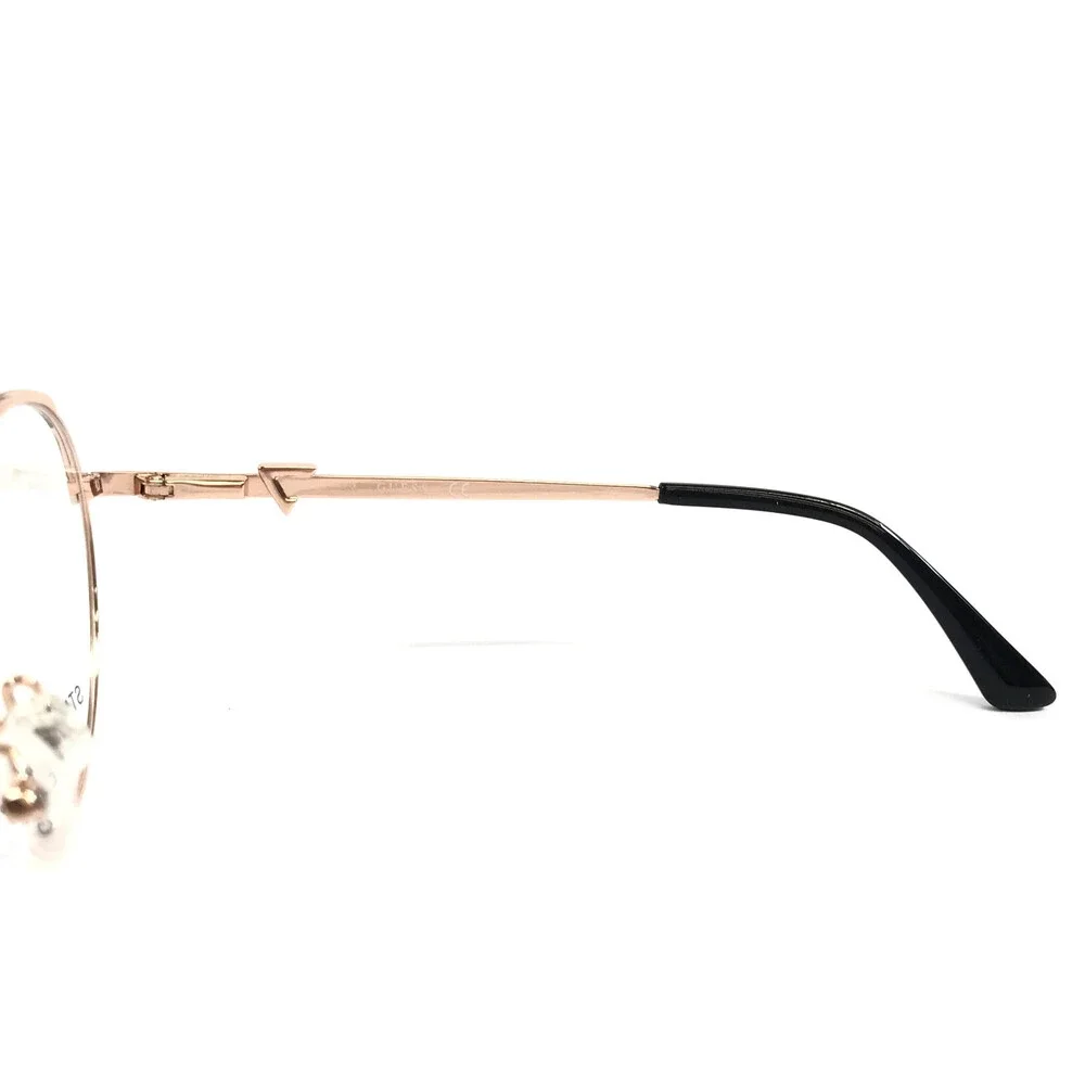 Guess Eyeglasses Frames GU2867 005 Black Rose Gold Round Full Rim 53-17-140